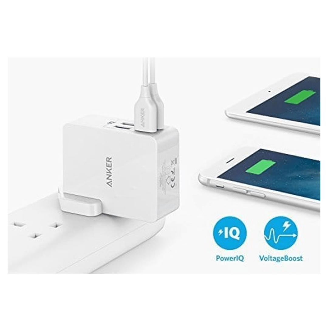 Anker A2042L11 PowerPort 4 Lite travel charger - White in Qatar Anker A2042L11 PowerPort 4 Lite travel charger - White in Qatar